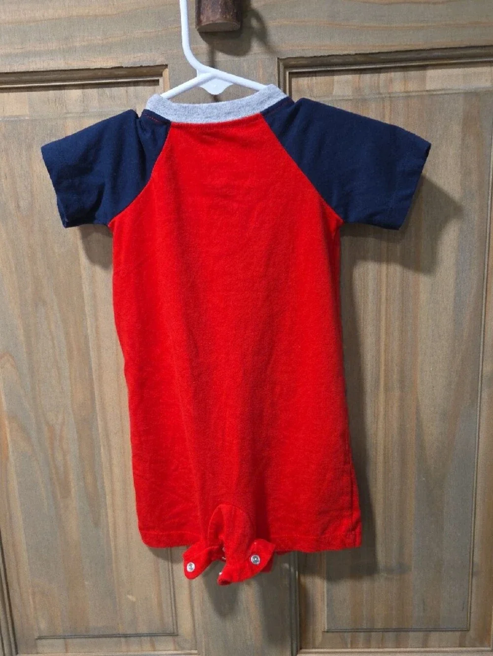 **BUNDLE & SAVE** All American Boy Red & Navy Baby Romper